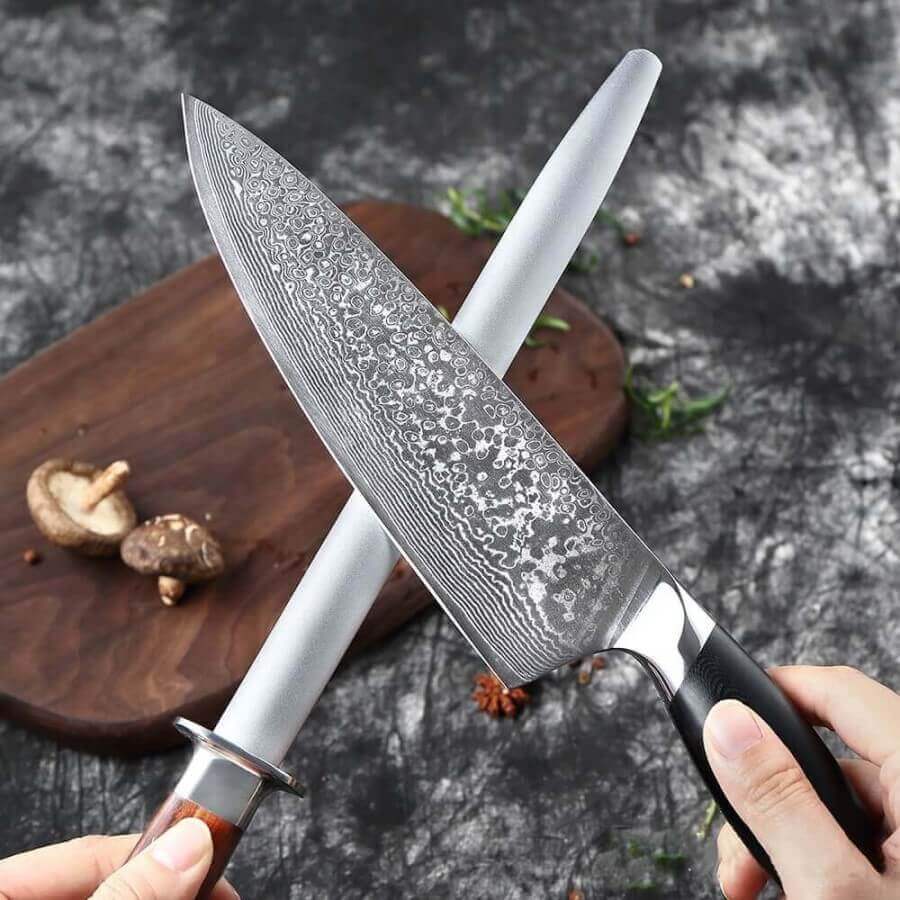 Rosewood Diamond Honing Steel