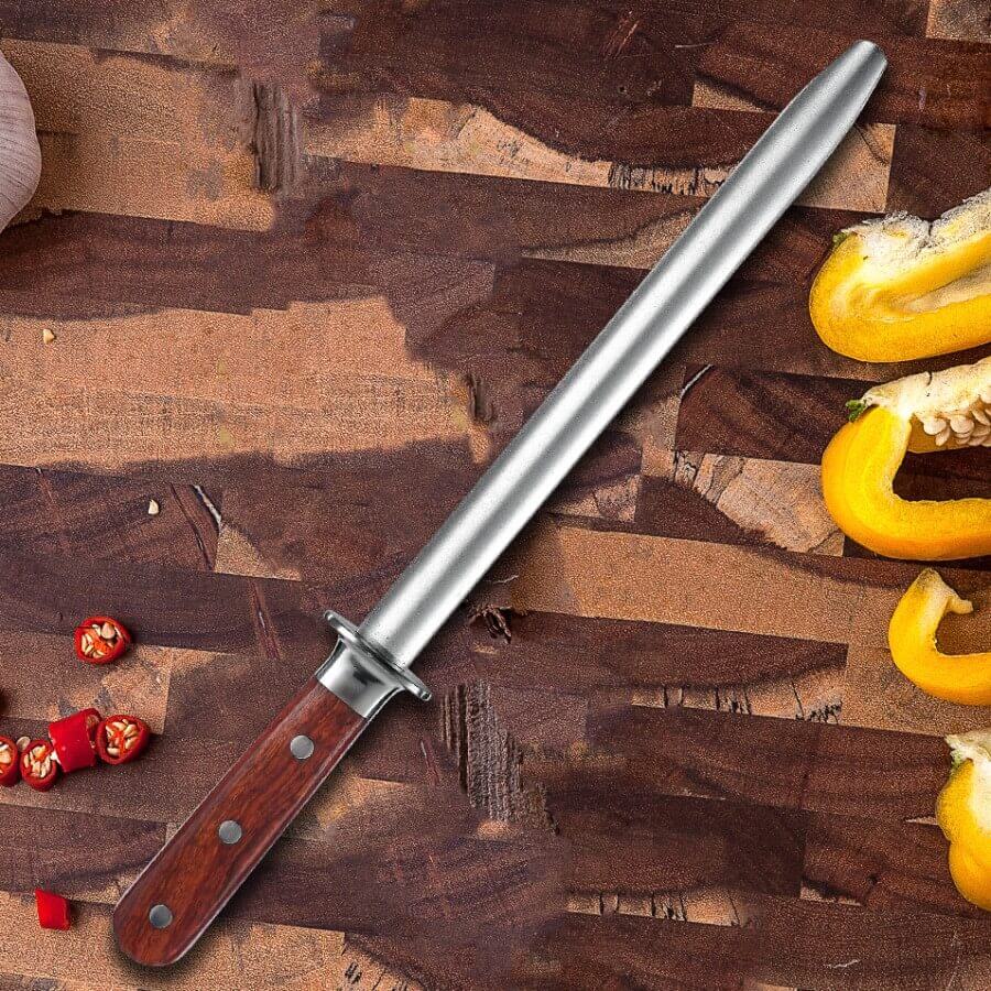 Rosewood Diamond Honing Steel