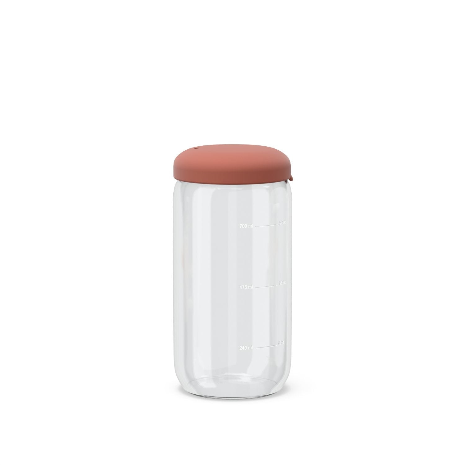 Food Storage Jar in Borosilicate Glass 25 oz - Terracotta