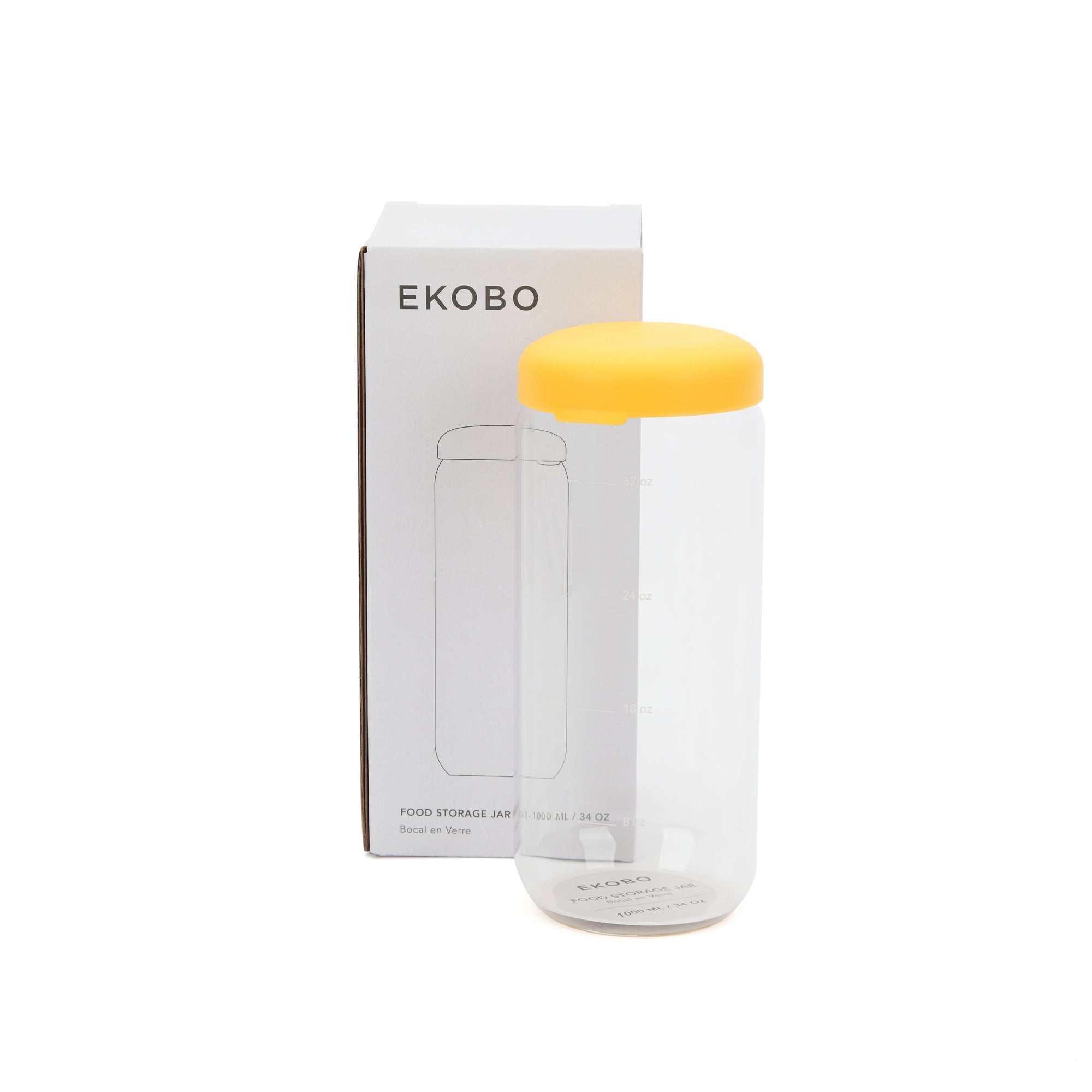Food Storage Jar in Borosilicate Glass 34 oz - Mimosa