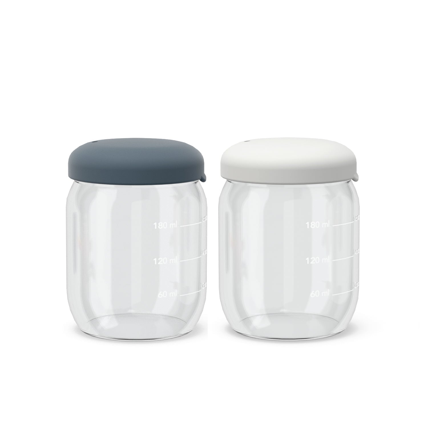 Food Storage Jar Set in Borosilicate Glass 6 oz - Cloud / Storm