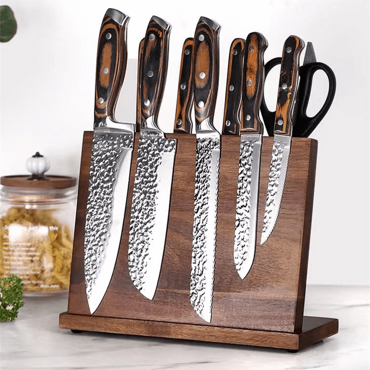 Magnetic Acacia Multi-Function Knife Holder