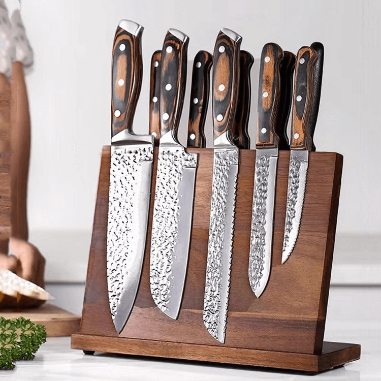 Magnetic Acacia Multi-Function Knife Holder