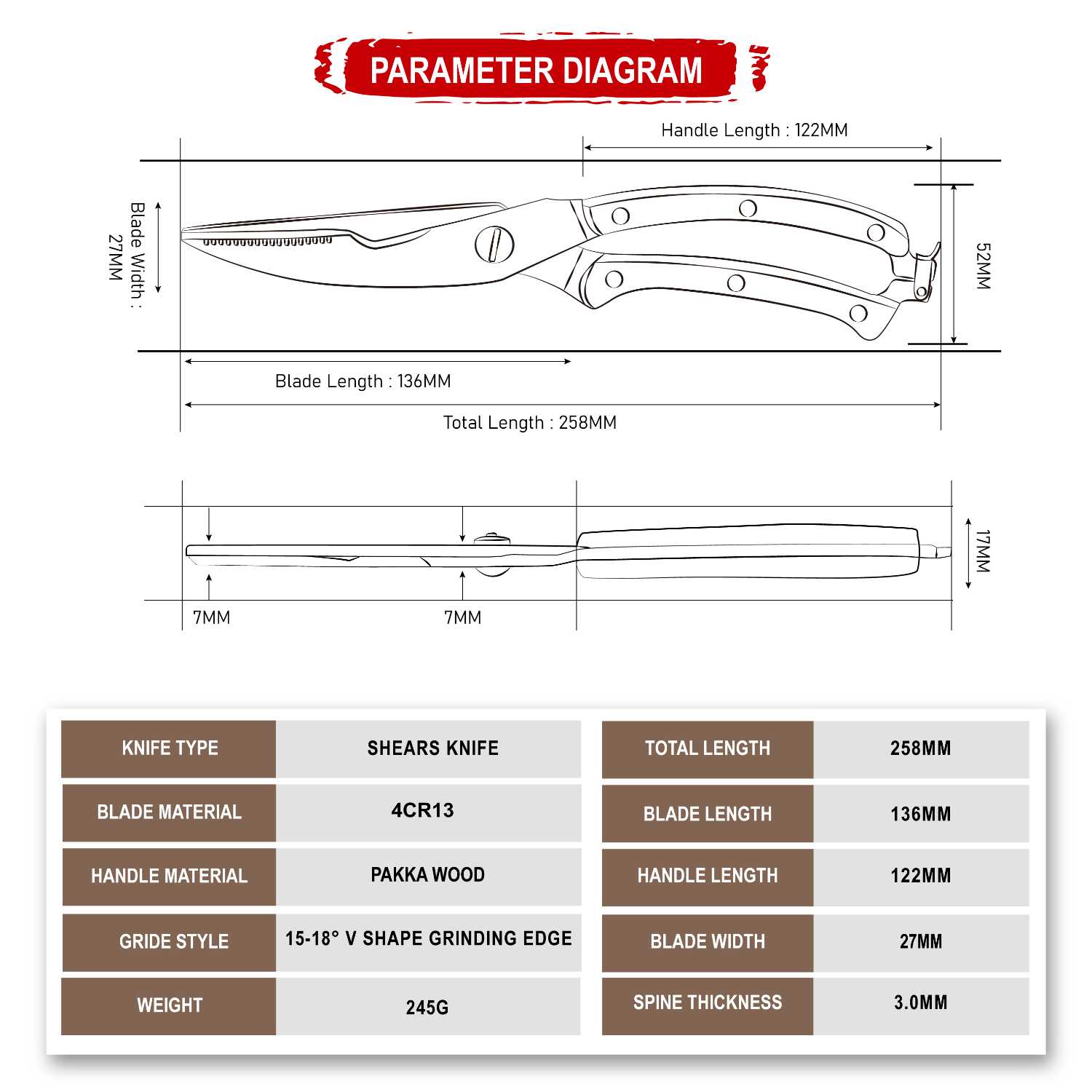 Master 4" Kitchen Shears