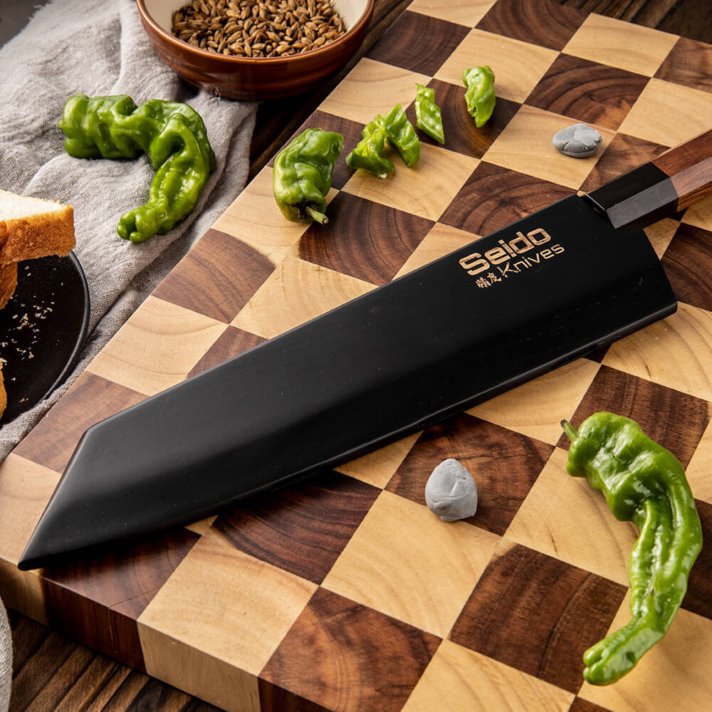 Saya Japanese Magnetic Knife Sheath: Walnut