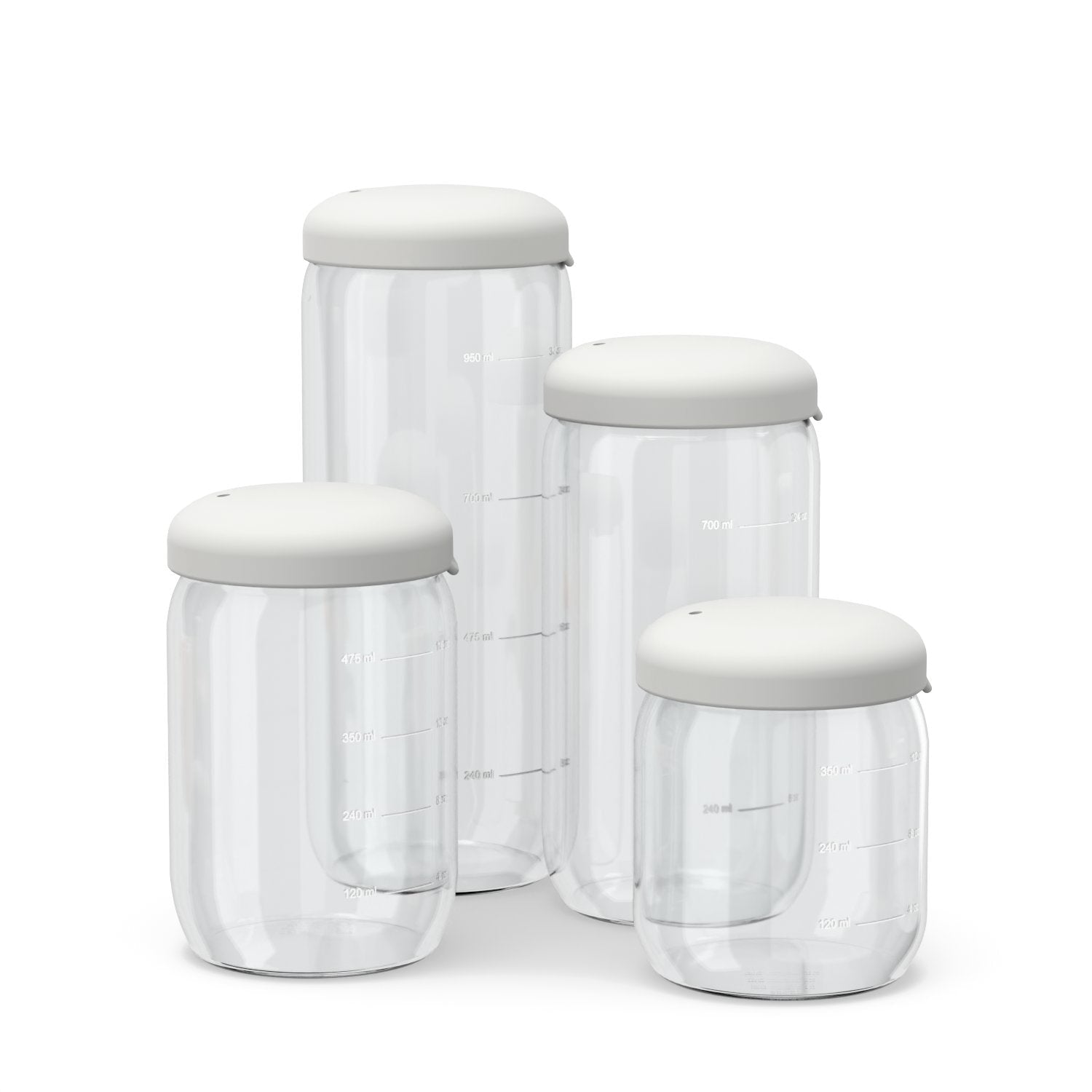 Food Storage Jar in Borosilicate Glass 17 oz - Cloud