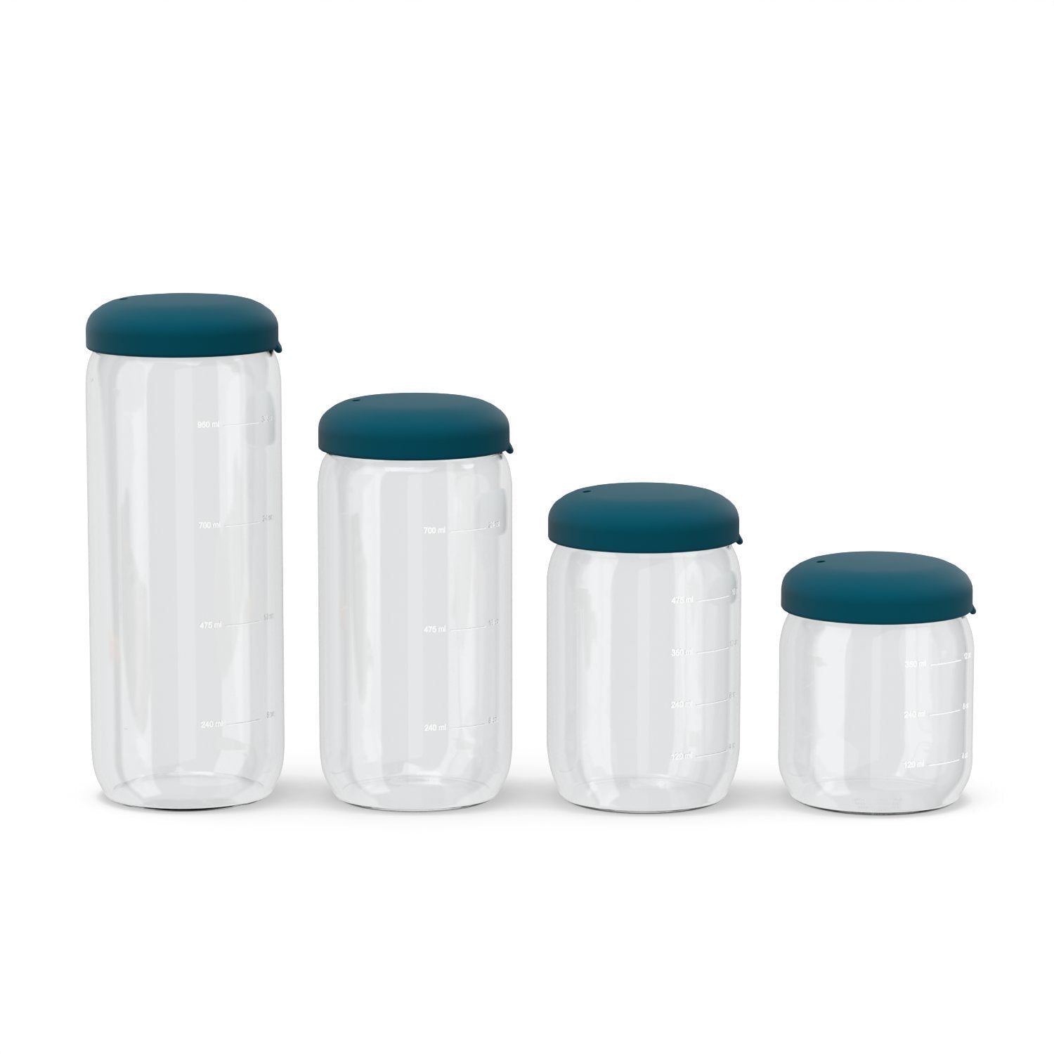 Food Storage Jar in Borosilicate Glass 25 oz - Blue Abyss