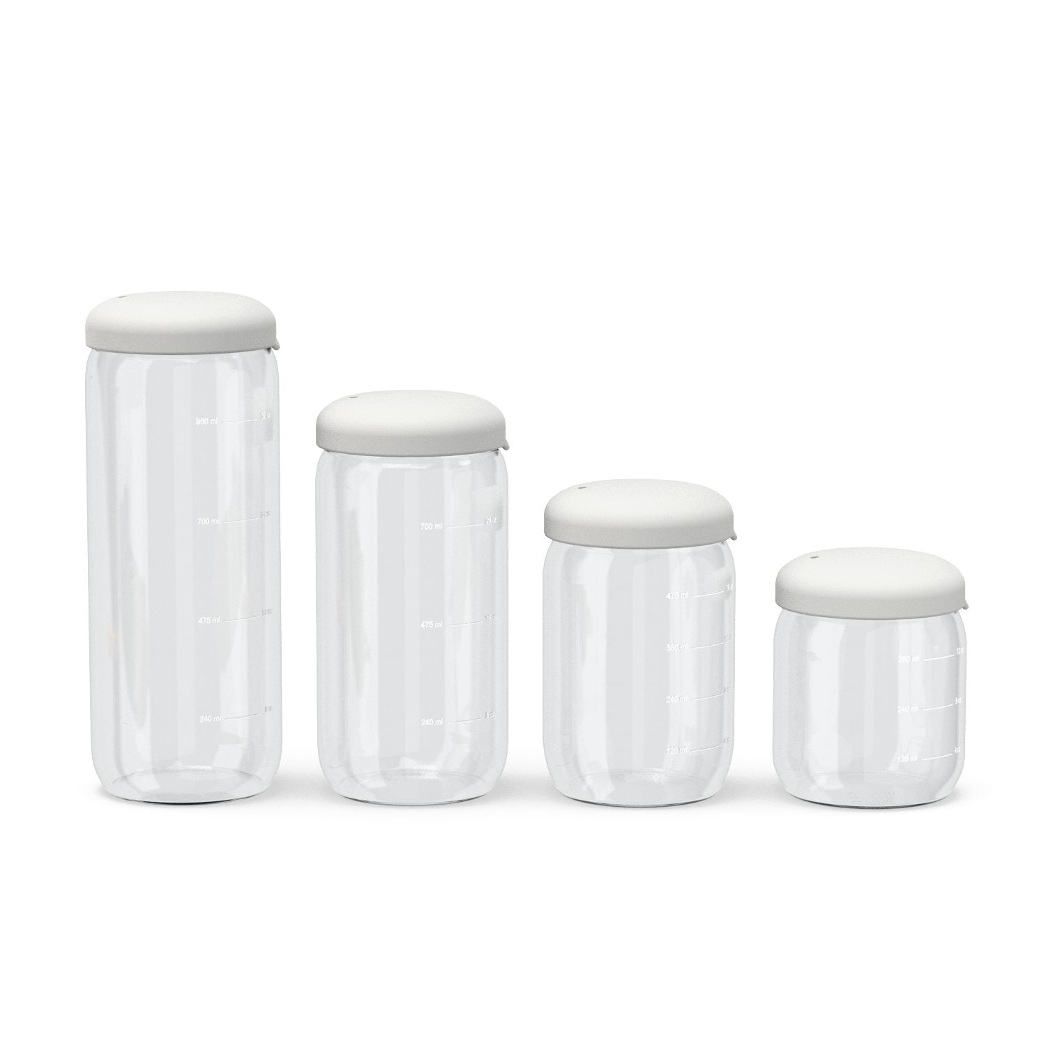 Food Storage Jar in Borosilicate Glass 17 oz - Cloud
